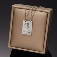 Basic Classic Style Geometric Stainless Steel Pendant Necklace main image 3
