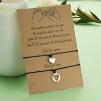 Streetwear Heart Shape Alloy Rope Valentine's Day Unisex Bracelets main image 3