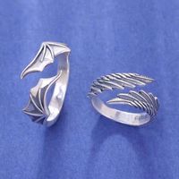Classic Style Streetwear Wings Alloy Valentine's Day Couple Rings main image 6