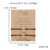 Estilo Simple Estilo Clásico Circulo Aleación Línea De Cera Día De San Valentín Unisexo Pulsera main image 2