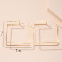 1 Pair Vacation Roman Style Geometric Alloy Gold Plated Ear Studs sku image 1