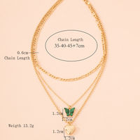 Korea Heart Butterfly Pendant Chain Multi-layer Necklace Niche Clavicle Chain Sweater Chain main image 6