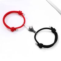 Casual Simple Style Gesture Alloy Rope Plating Valentine's Day Couple Drawstring Bracelets main image 1