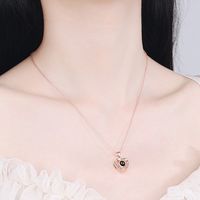 Casual Streetwear Heart Shape Copper Valentine's Day Couple Pendant Necklace main image 3