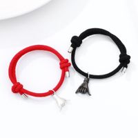 Casual Simple Style Gesture Alloy Rope Plating Valentine's Day Couple Drawstring Bracelets main image 4