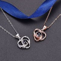 Casual Streetwear Heart Shape Copper Valentine's Day Couple Pendant Necklace main image 6