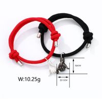 Casual Simple Style Gesture Alloy Rope Plating Valentine's Day Couple Drawstring Bracelets main image 2