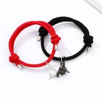 Casual Simple Style Gesture Alloy Rope Plating Valentine's Day Couple Drawstring Bracelets main image 3