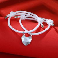 Modern Style Classic Style Heart Shape Alloy Rope Plating Couple Bracelets main image 1