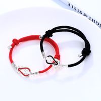 Simple Style Streetwear Geometric Alloy Rope Enamel Valentine's Day Couple Bracelets main image 5