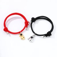 Casual Cartoon Style Astronaut Alloy Rope Plating Valentine's Day Couple Bracelets main image 5