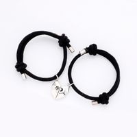 Simple Style Streetwear Heart Shape Alloy Rope Plating Valentine's Day Couple Bracelets main image 5