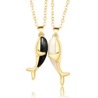 Elegant Streetwear Whale Alloy Plating Valentine's Day Women's Pendant Necklace main image 1