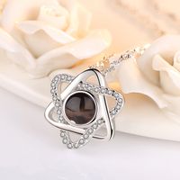 Elegant Simple Style Geometric Copper Zircon Pendant Necklace In Bulk main image 5