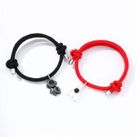 Casual Cartoon Style Astronaut Alloy Rope Plating Valentine's Day Couple Bracelets main image 3