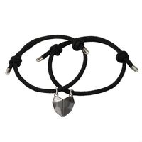 Modern Style Classic Style Heart Shape Alloy Rope Plating Couple Bracelets main image 3