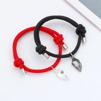 Simple Style Streetwear Heart Shape Alloy Rope Plating Valentine's Day Couple Bracelets main image 3