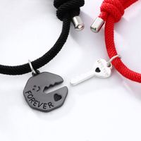 Casual Simple Style Streetwear Key Alloy Plating Valentine's Day Couple Bracelets main image 3
