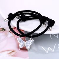 Simple Style Streetwear Butterfly Alloy Enamel Valentine's Day Unisex Bracelets sku image 1