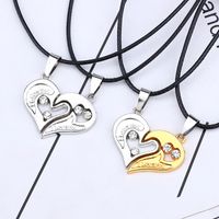 Streetwear Heart Shape Stainless Steel Plating Valentine's Day Couple Pendant Necklace main image 2