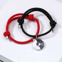 Casual Simple Style Geometric Alloy Plating Valentine's Day Couple Bracelets main image 1