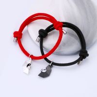 Casual Simple Style Geometric Alloy Plating Valentine's Day Couple Bracelets main image 3