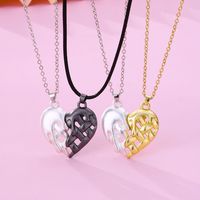 Streetwear Heart Shape Alloy Plating Valentine's Day Couple Pendant Necklace main image 1