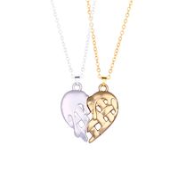 Streetwear Heart Shape Alloy Plating Valentine's Day Couple Pendant Necklace main image 4