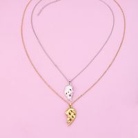 Strassenmode Herzform Legierung Überzug Valentinstag Paar Halskette Mit Anhänger main image 3