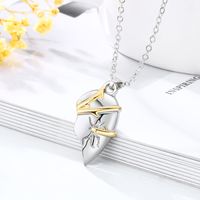 Elegant Simple Style Streetwear Heart Shape Alloy Plating Valentine's Day Couple Pendant Necklace main image 3