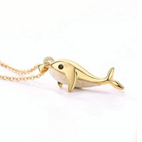 Cute Modern Style Whale Alloy Plating Valentine's Day Couple Pendant Necklace main image 3