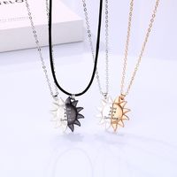 Casual Simple Style Sun Alloy Plating Valentine's Day Couple Pendant Necklace main image 1