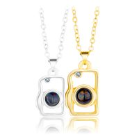 Simple Style Streetwear Camera Alloy Plating Valentine's Day Couple Pendant Necklace main image 3