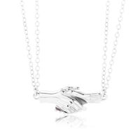 Streetwear Gesture Alloy Plating Valentine's Day Couple Pendant Necklace sku image 1
