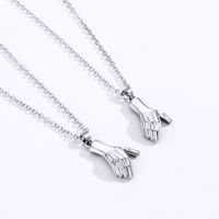Streetwear Gesture Alloy Plating Valentine's Day Couple Pendant Necklace main image 2