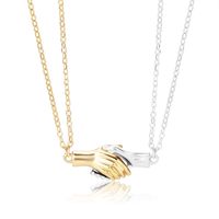 Streetwear Gesture Alloy Plating Valentine's Day Couple Pendant Necklace sku image 3