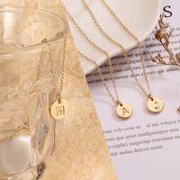 Simple Style Classic Style Letter Copper 14k Gold Plated Pendant Necklace In Bulk main image 6