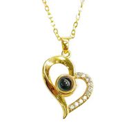 Elegant Sweet Heart Shape Copper Pendant Necklace In Bulk sku image 6