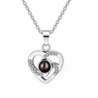 Simple Style Heart Shape Sterling Silver Plating Pendant Necklace sku image 4