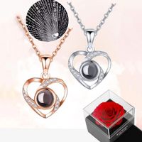 Simple Style Heart Shape Sterling Silver Plating Pendant Necklace main image 3