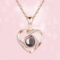 Simple Style Heart Shape Sterling Silver Plating Pendant Necklace sku image 8