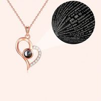 Elegant Sweet Heart Shape Copper Pendant Necklace In Bulk main image 1