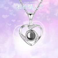 Simple Style Heart Shape Sterling Silver Plating Pendant Necklace main image 5