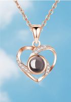 Einfacher Stil Herzform Sterling Silber Überzug Halskette Mit Anhänger sku image 2