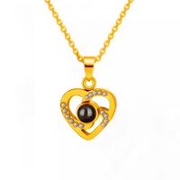 Simple Style Heart Shape Sterling Silver Plating Pendant Necklace sku image 6