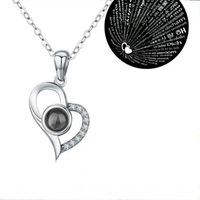 Elegant Sweet Heart Shape Copper Pendant Necklace In Bulk sku image 5