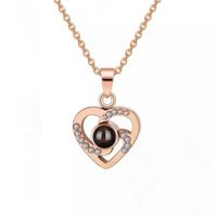 Simple Style Heart Shape Sterling Silver Plating Pendant Necklace sku image 5