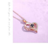 Elegant Sweet Heart Shape Copper Pendant Necklace In Bulk sku image 4