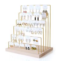 Simple Style Solid Color Solid Wood Iron Jewelry Rack sku image 7