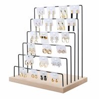 Simple Style Solid Color Solid Wood Iron Jewelry Rack main image 4